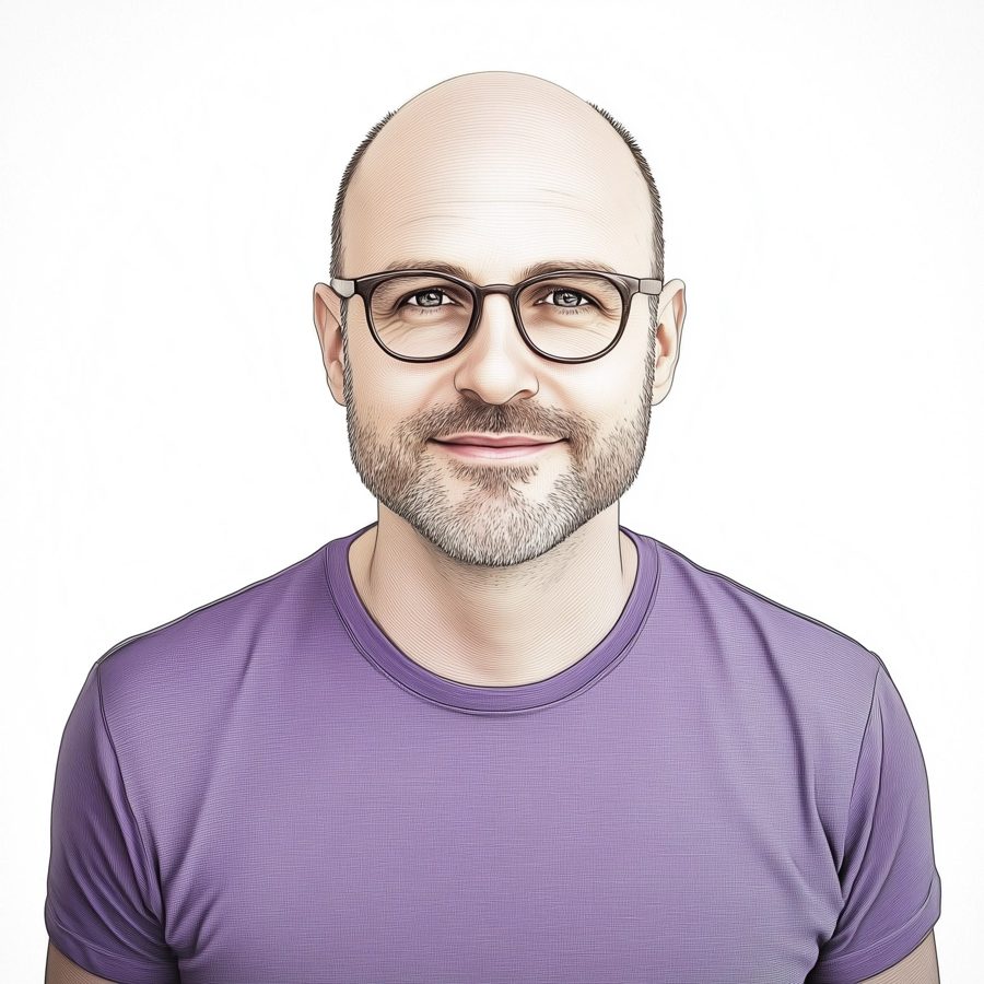 Illustrated portrait of Laszlo Bock