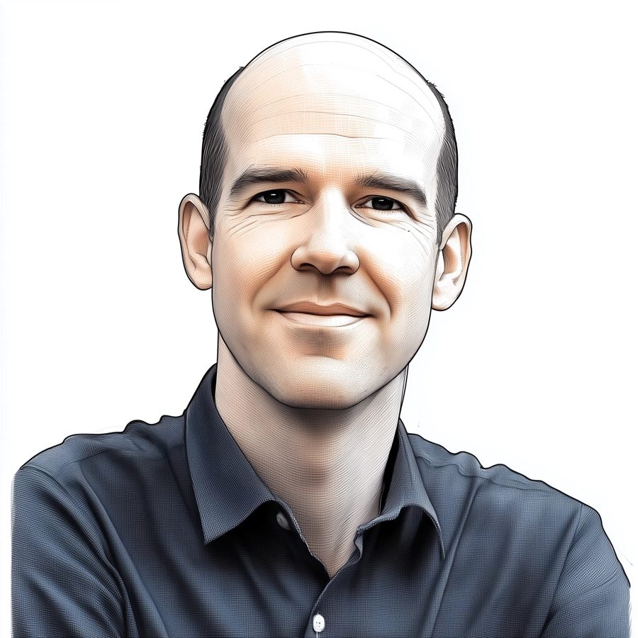 Illustrated portrait of Ben Horowitz