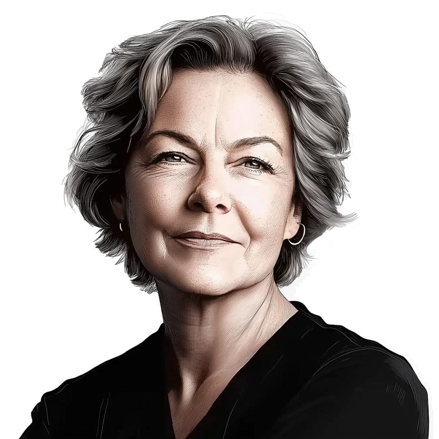 Illustrated portrait of Patty McCord
